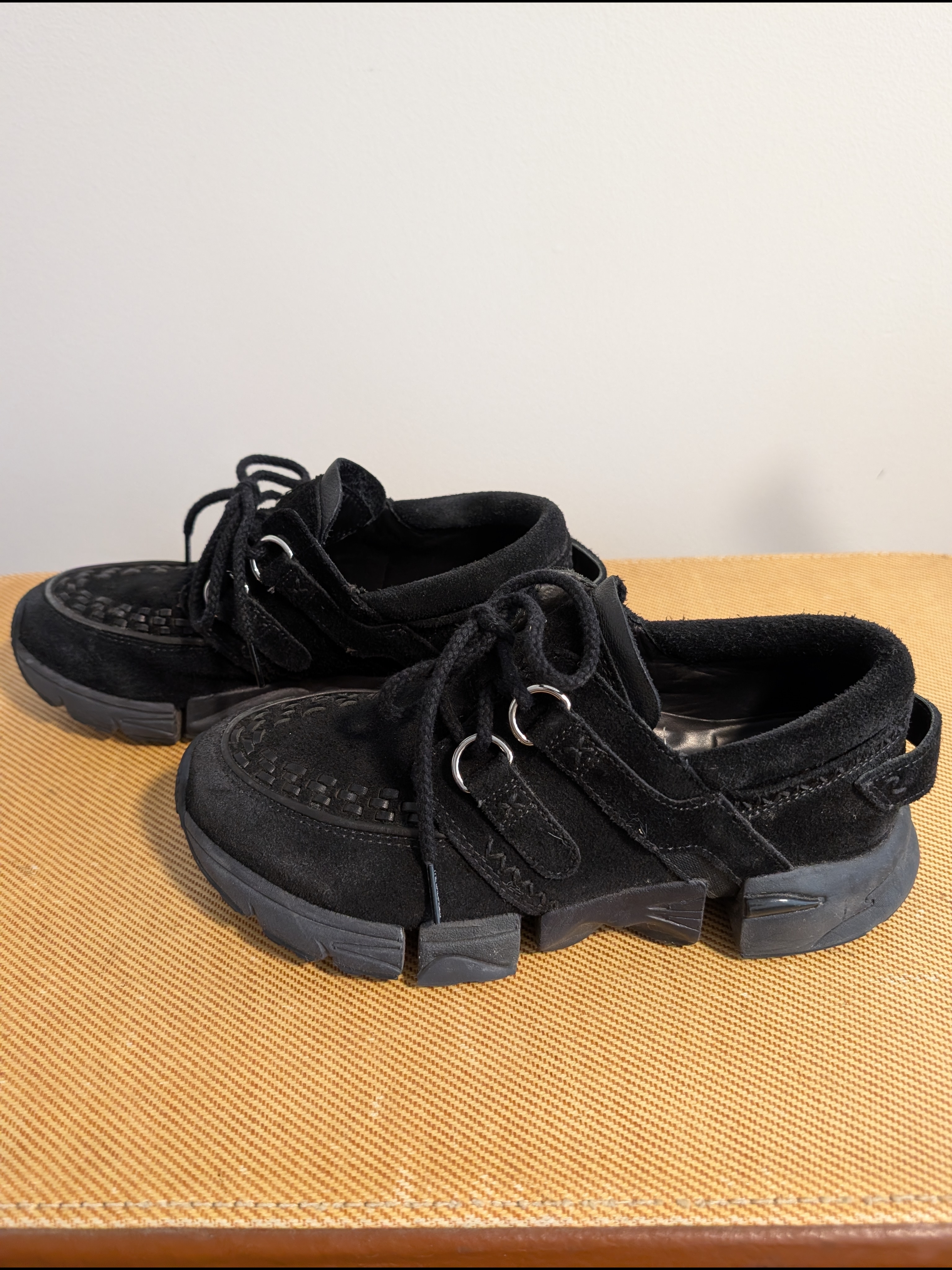 The Salvages 'Banshee' Creeper Sneaker, Black Calf Suede Size 42